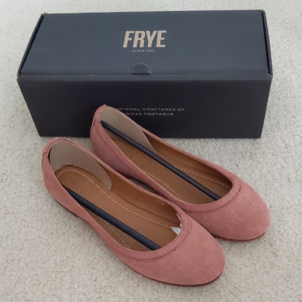Brand New Frye Women's Leather Carson Rosewood Dusty Rose Flats